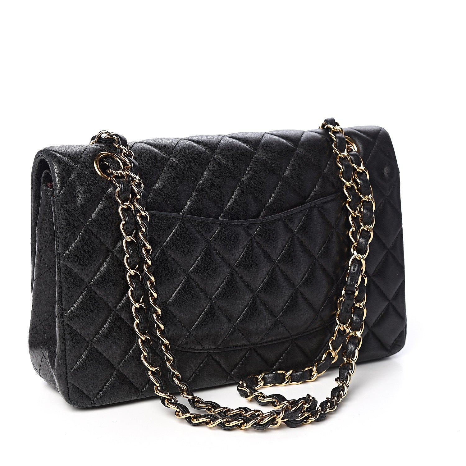 Chanel Lambskin Quilted Medium Double Flap Black 2 of 12