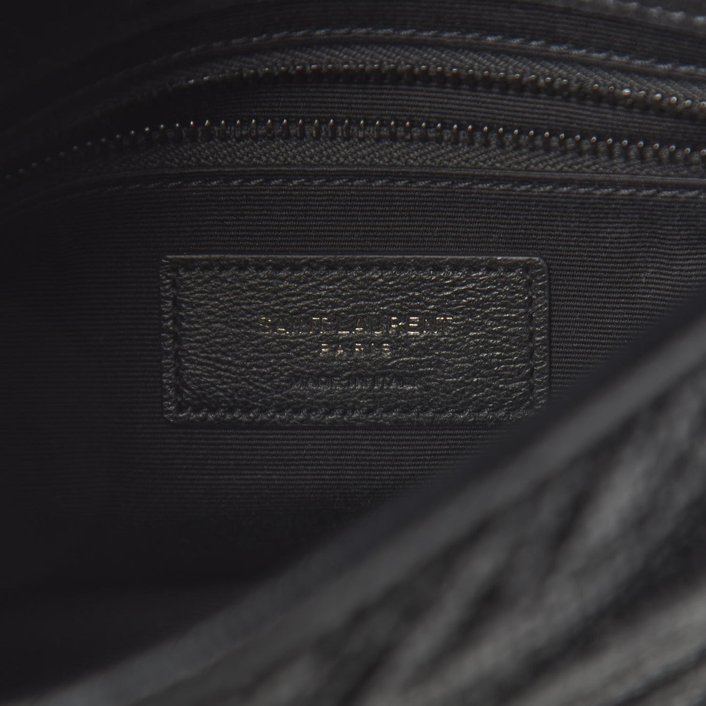 Metallic Cracked Calfskin Monogram Niki Chain Wallet Black
