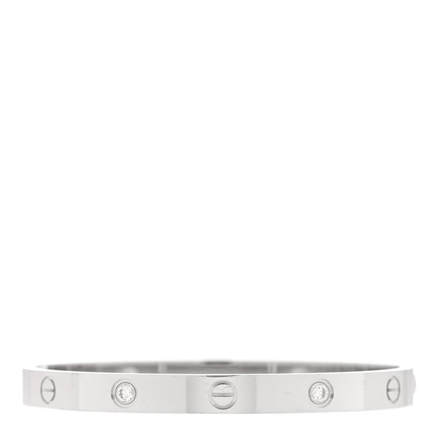 18K White Gold 4 Diamond LOVE Bracelet 18
