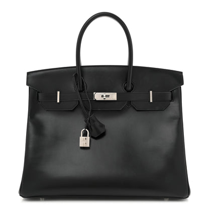 Hermes Box Guilloche Birkin 35 Black 1 of 12