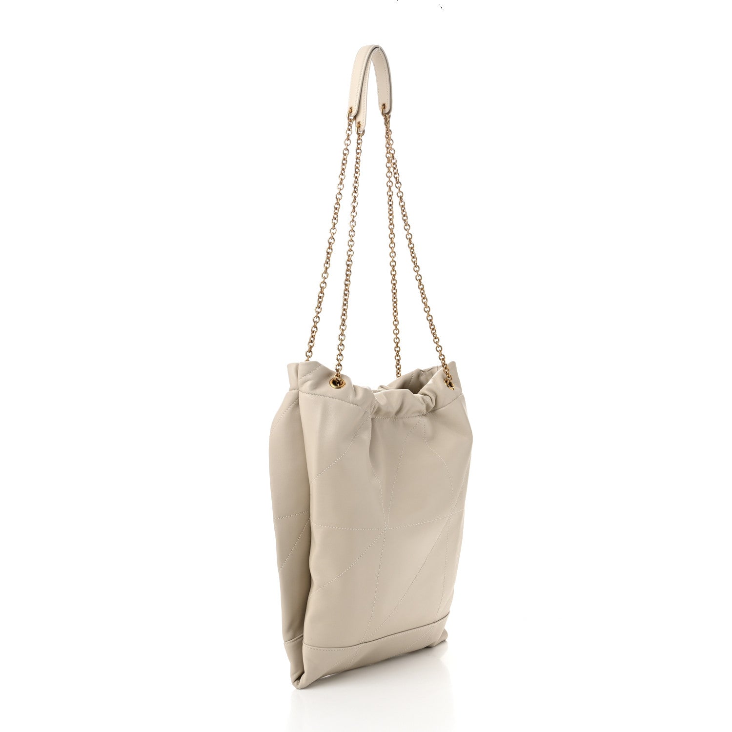 Saint Laurent Lambskin Matelasse Monogram Medium Jamie 4.3 Pochon Blanc Vintage 4 of 11