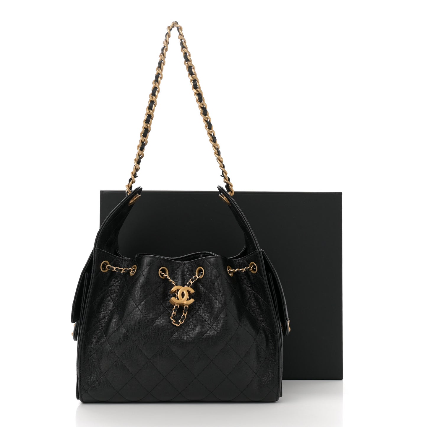 Caviar Quilted Small Chanel 25 Handbag Black