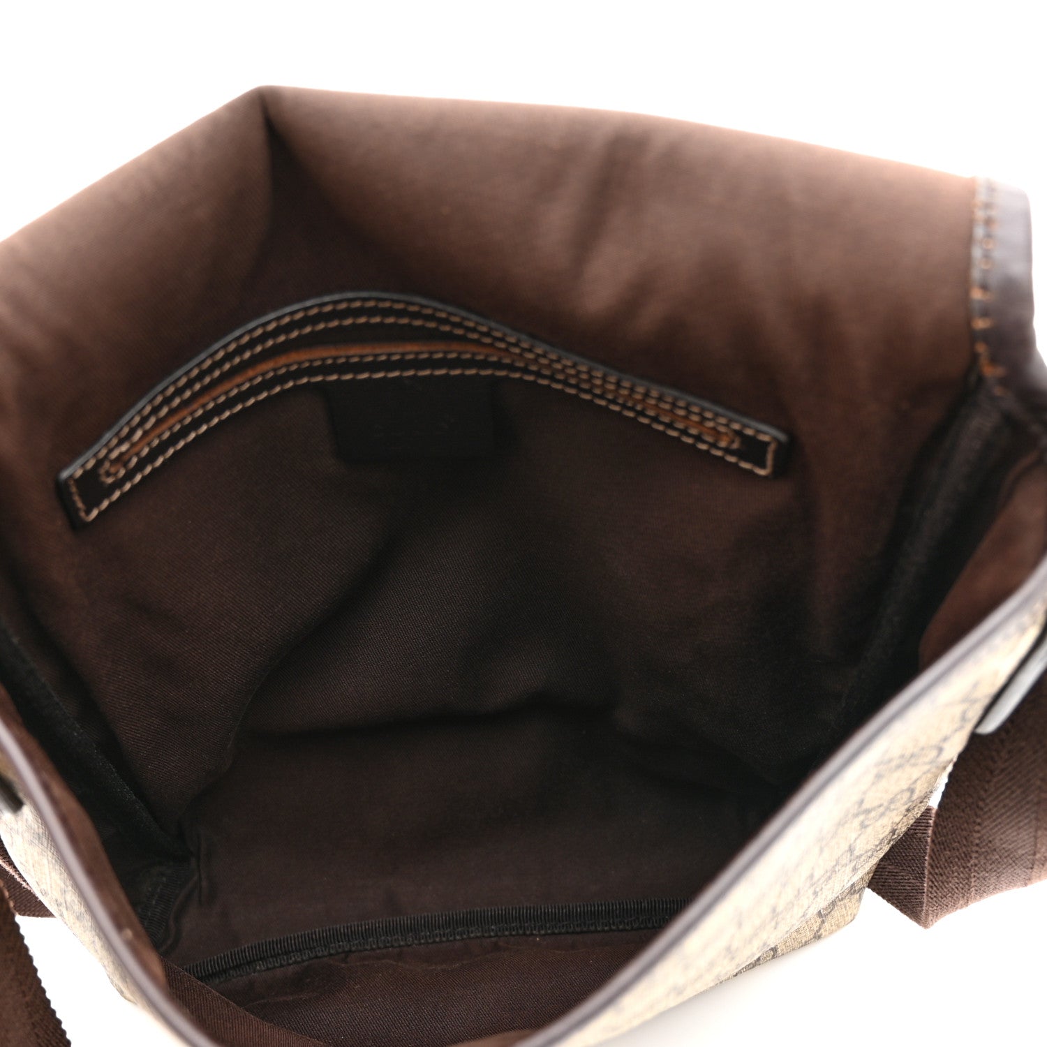 Gucci GG Plus Monogram Small Flap Messenger Bag Beige Dark Brown 5 of 10