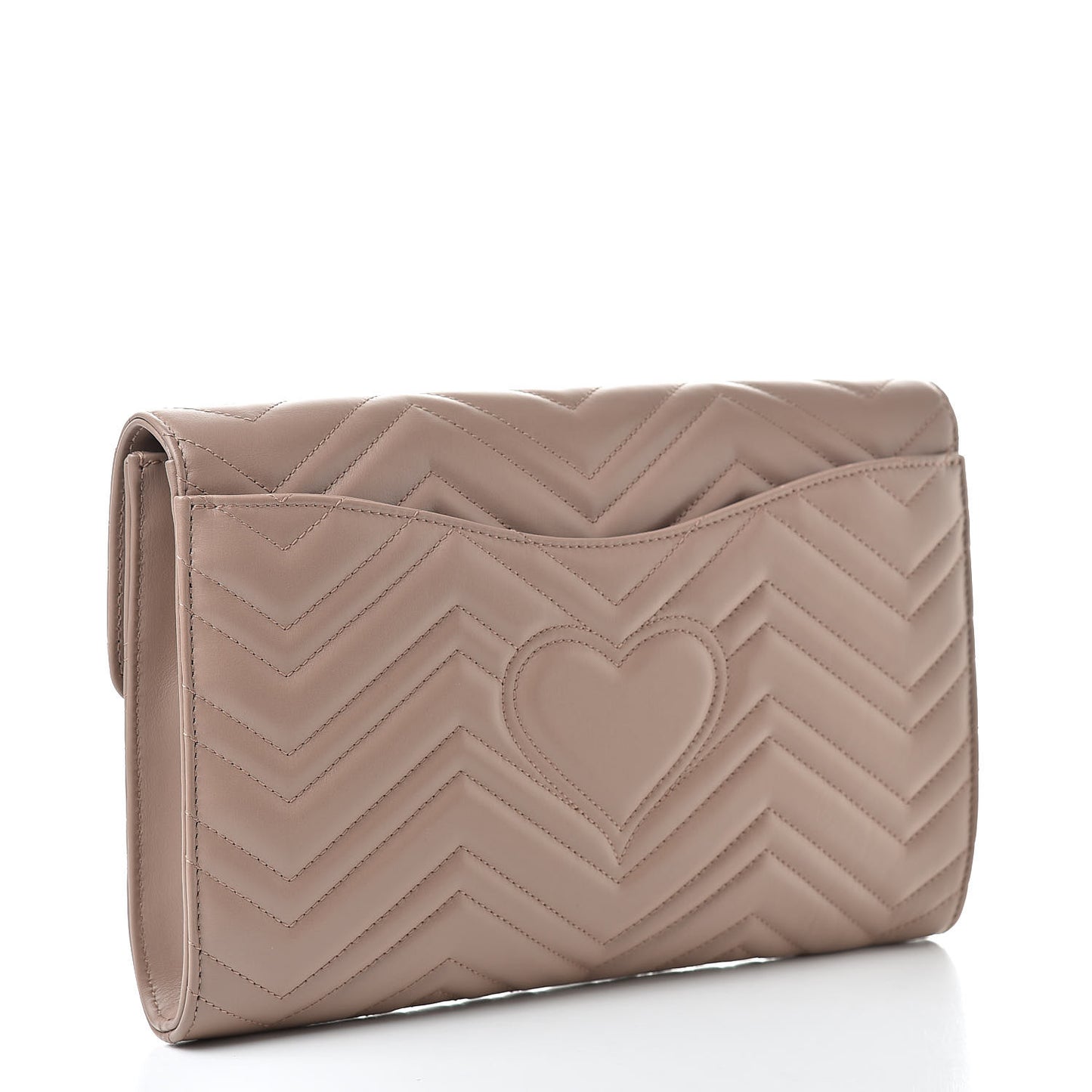 Calfskin Matelasse GG Marmont Clutch Porcelain Rose