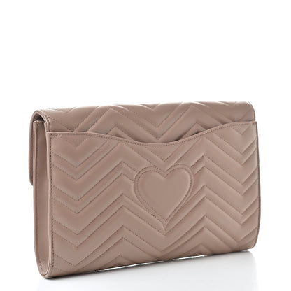 Gucci Calfskin Matelasse GG Marmont Clutch Porcelain Rose 3 of 8