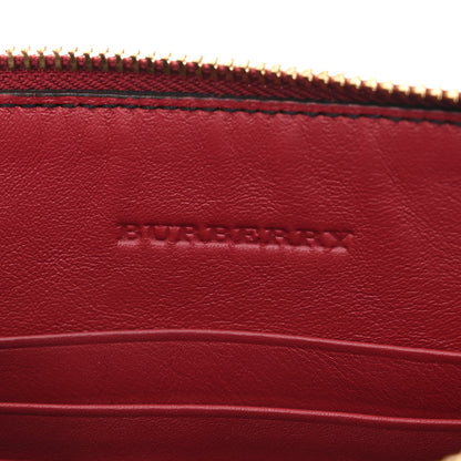 Burberry House Check Derby Peyton Crossbody Clutch Bag Red 6 of 9