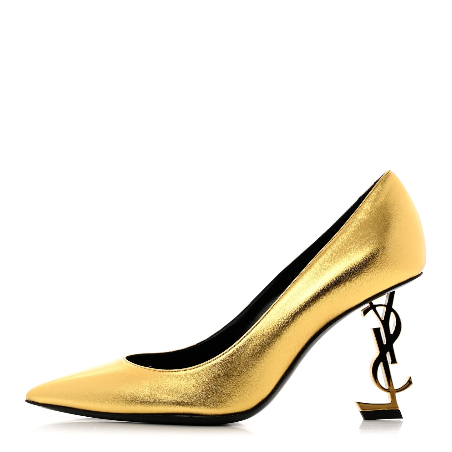 Calfskin Opyum 100 Pumps 37 Gold