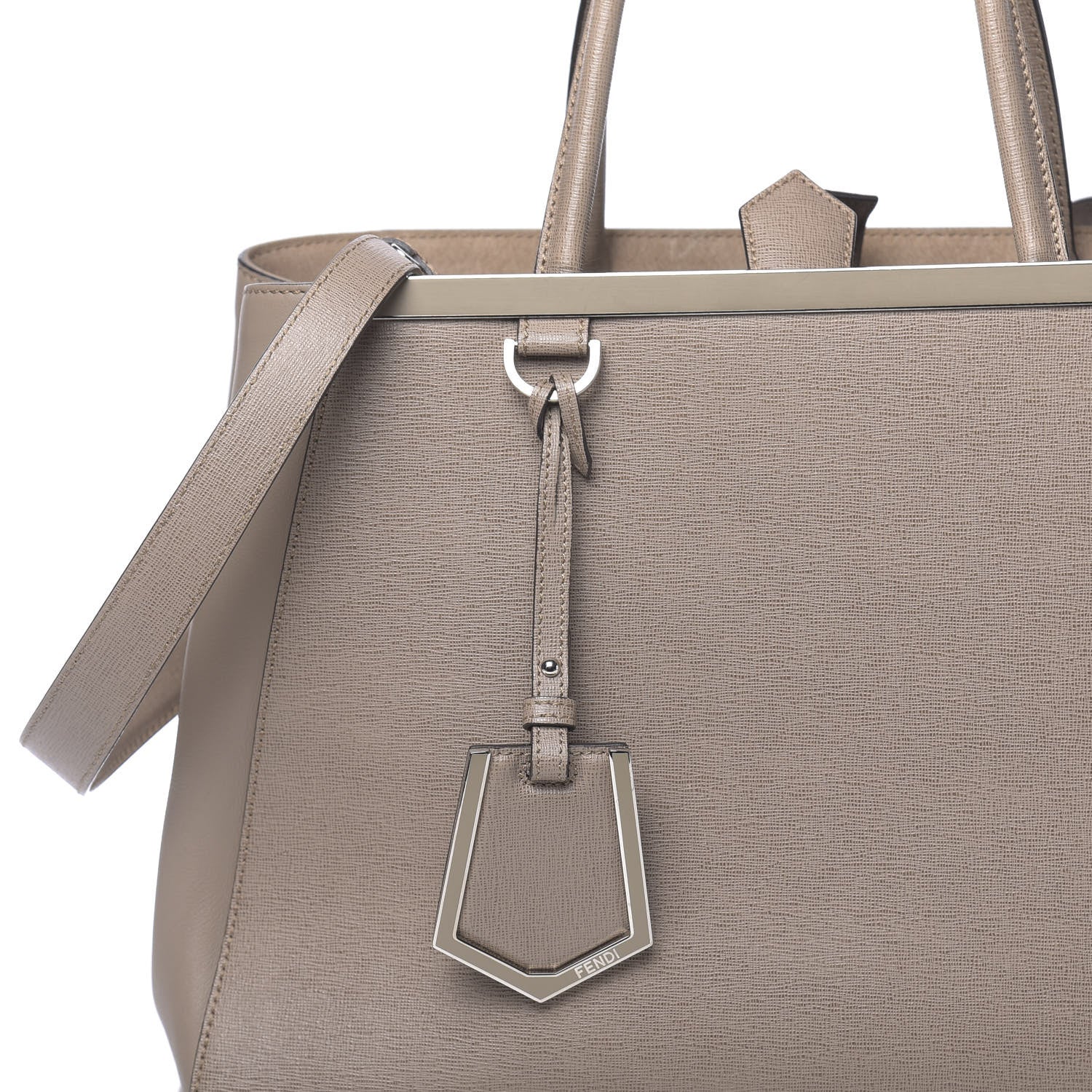 Fendi Vitello Elite Regular 2Jours Tote Tortora 10 of 12