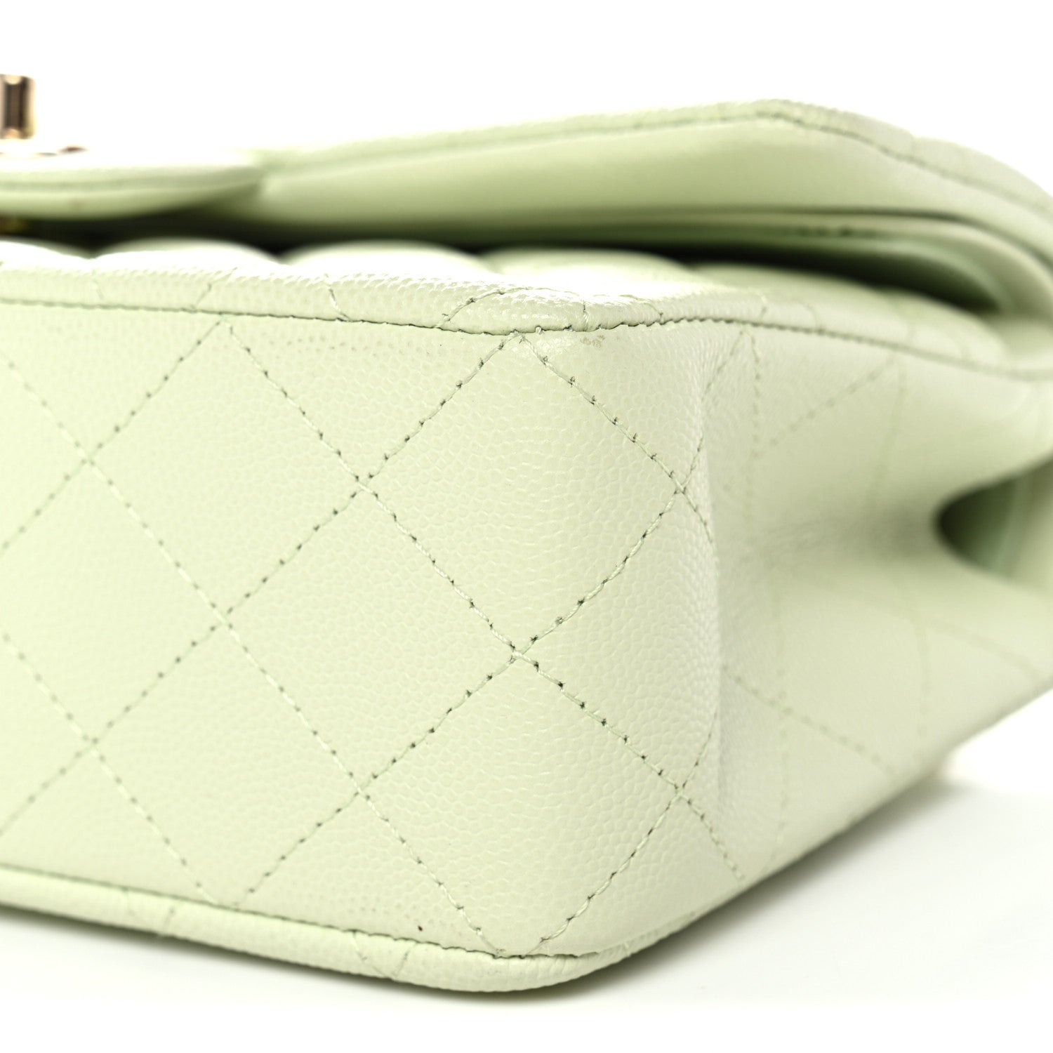 Chanel Caviar Quilted Small Double Flap Light Green 10 of 10