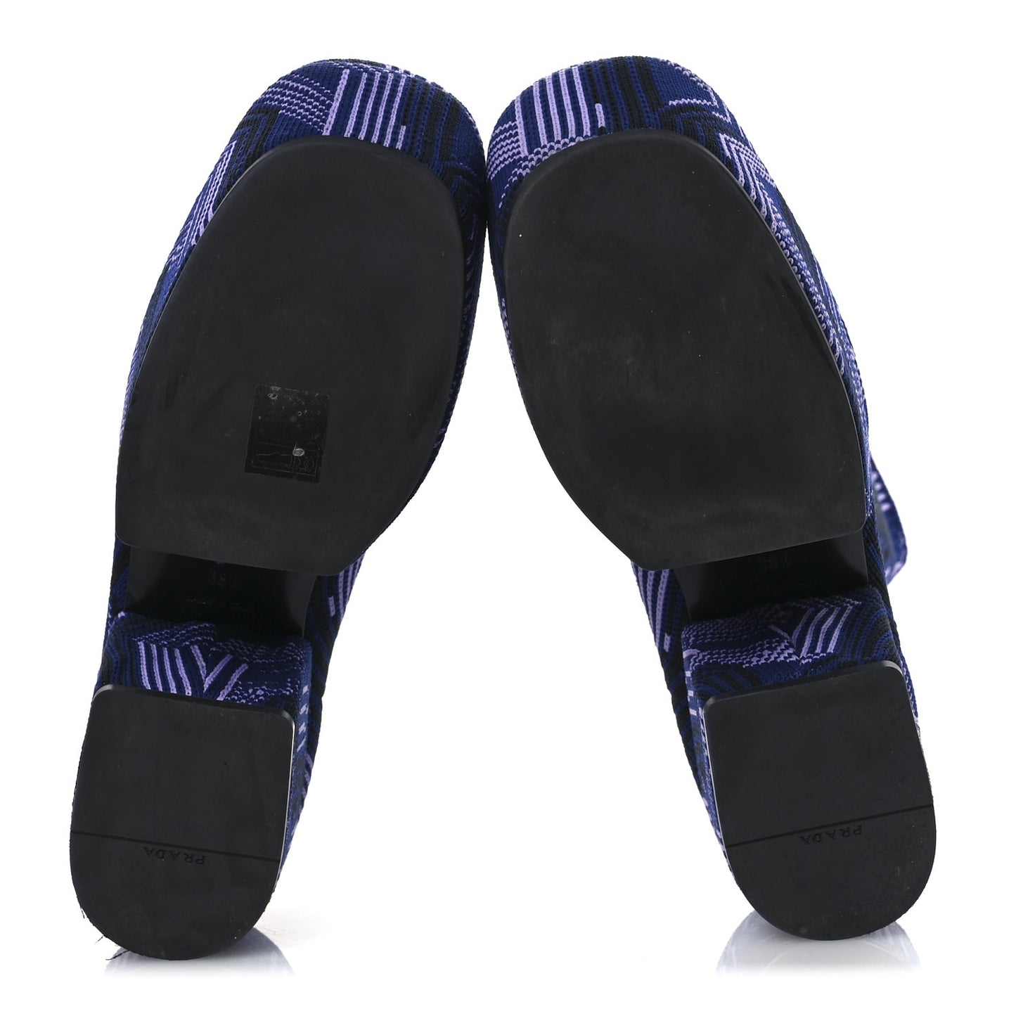 Jacquard Knit Platform Ankle Boots 38.5 Bluette Glicine