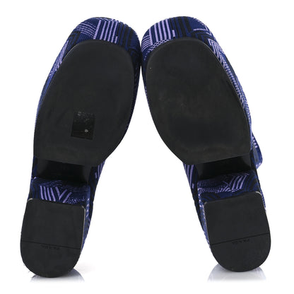 Prada Jacquard Knit Platform Ankle Boots 38.5 Bluette Glicine 7 of 10
