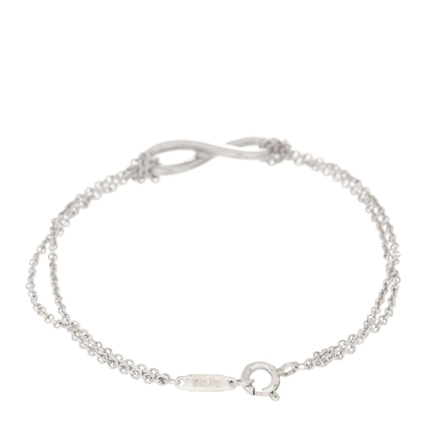 Sterling Silver Infinity Double Chain Bracelet