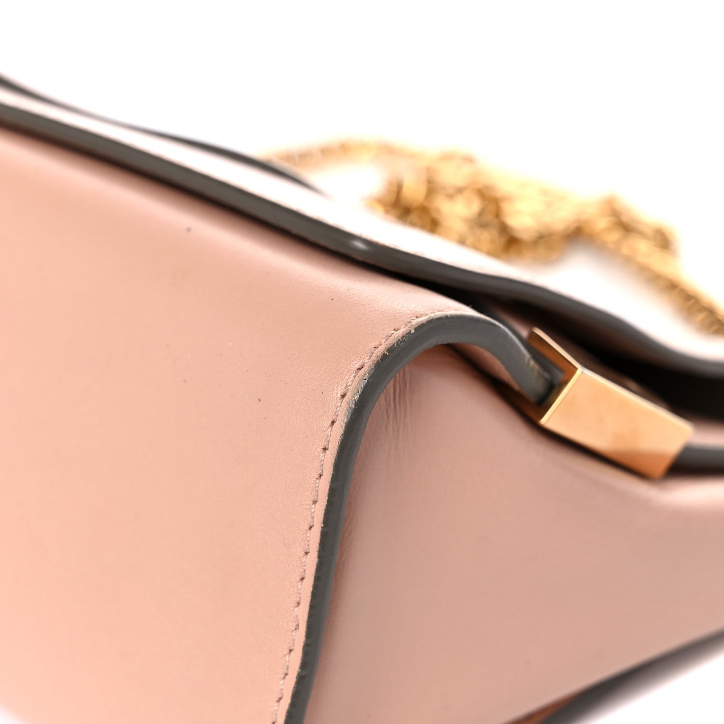Nappa Medium Elle Chain Clutch Blush Nude