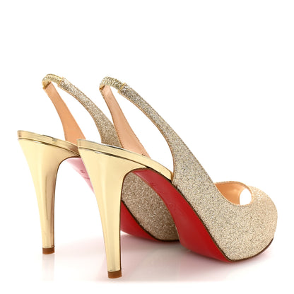 Christian Louboutin Glitter No Prive 100 Pumps 37 Platine 5 of 9