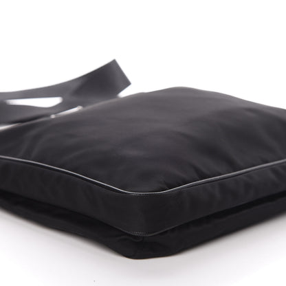 Prada Nylon Flat Messenger Bag Black 6 of 9