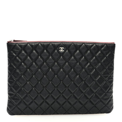 Chanel Caviar Quilted Large Cosmetic Case Black 1 of 7