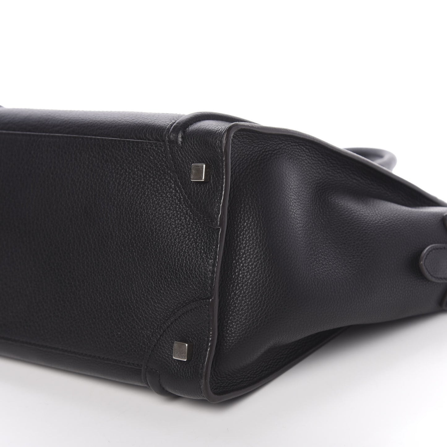 Drummed Calfskin Mini Luggage Black