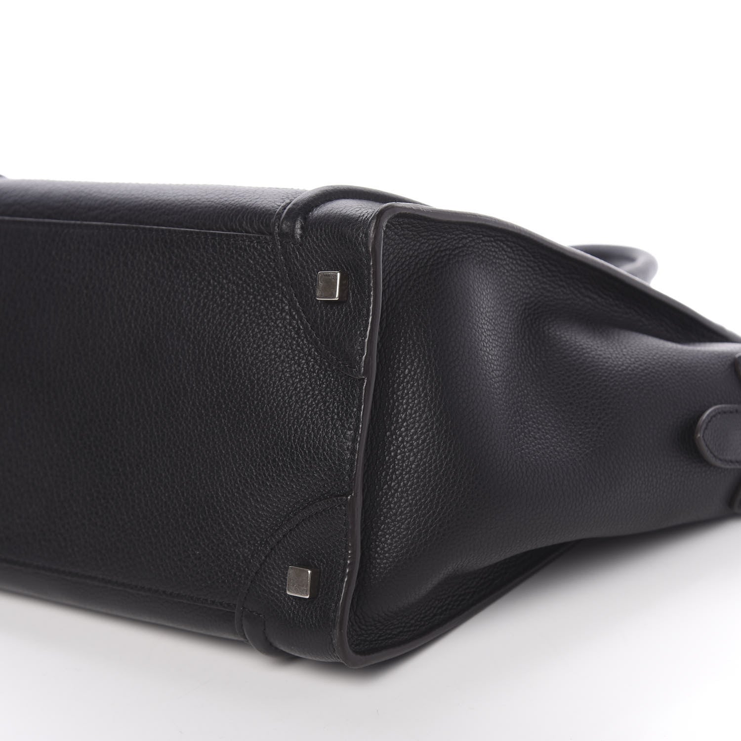 Celine Drummed Calfskin Mini Luggage Black 9 of 10