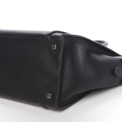 Celine Drummed Calfskin Mini Luggage Black 9 of 10