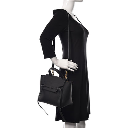 Celine Grained Calfskin Micro Belt Bag Black 2 of 11