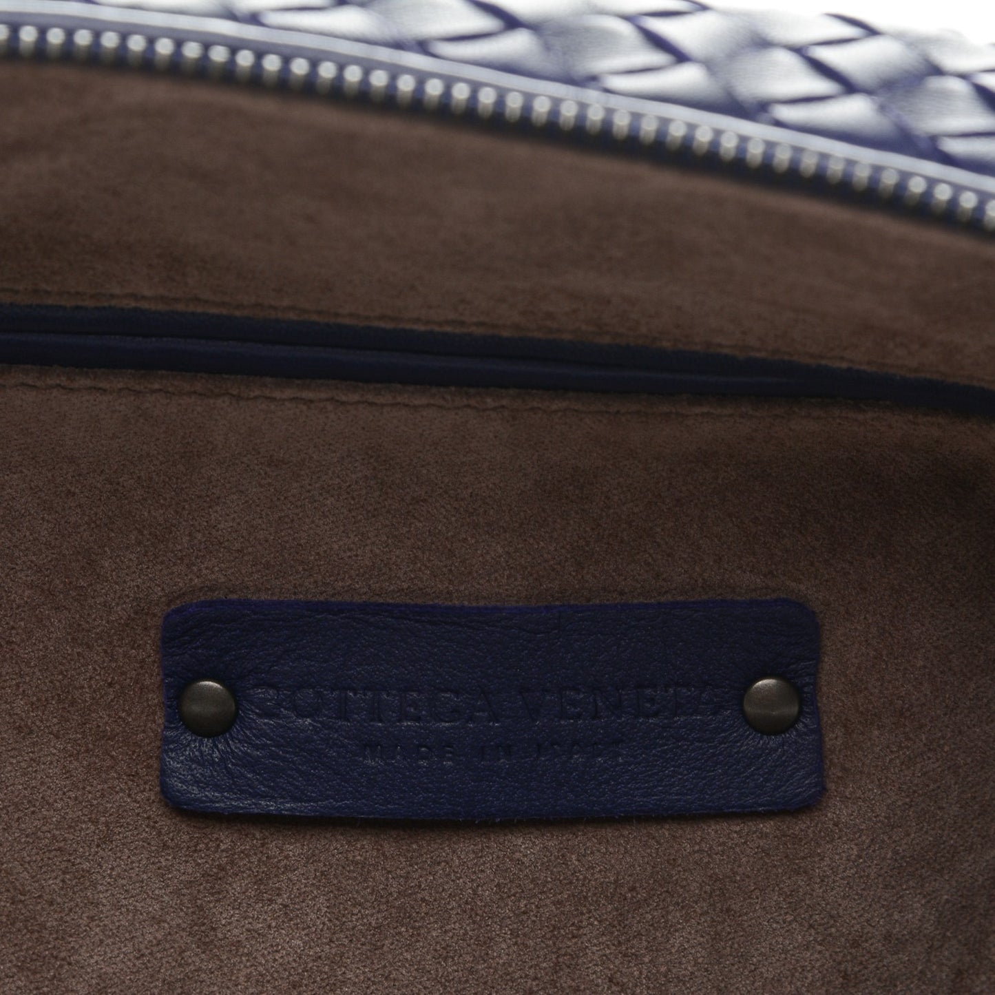 Nappa Intrecciato Maxi Convertible Tote Blue