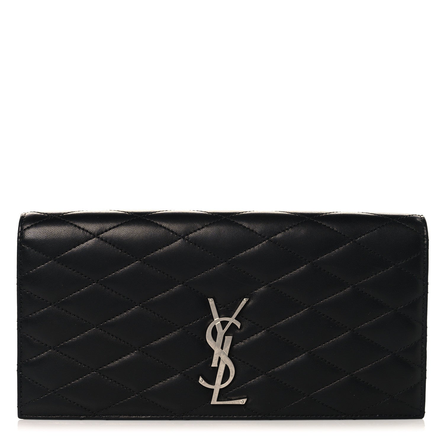 Saint Laurent Lambskin Quilted Kate Clutch Black 1 of 6