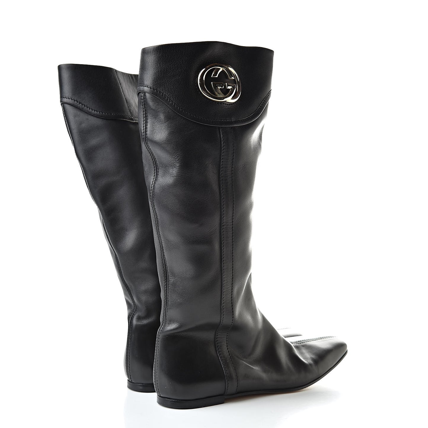 Calfskin Interlocking G Boots 38.5 Black