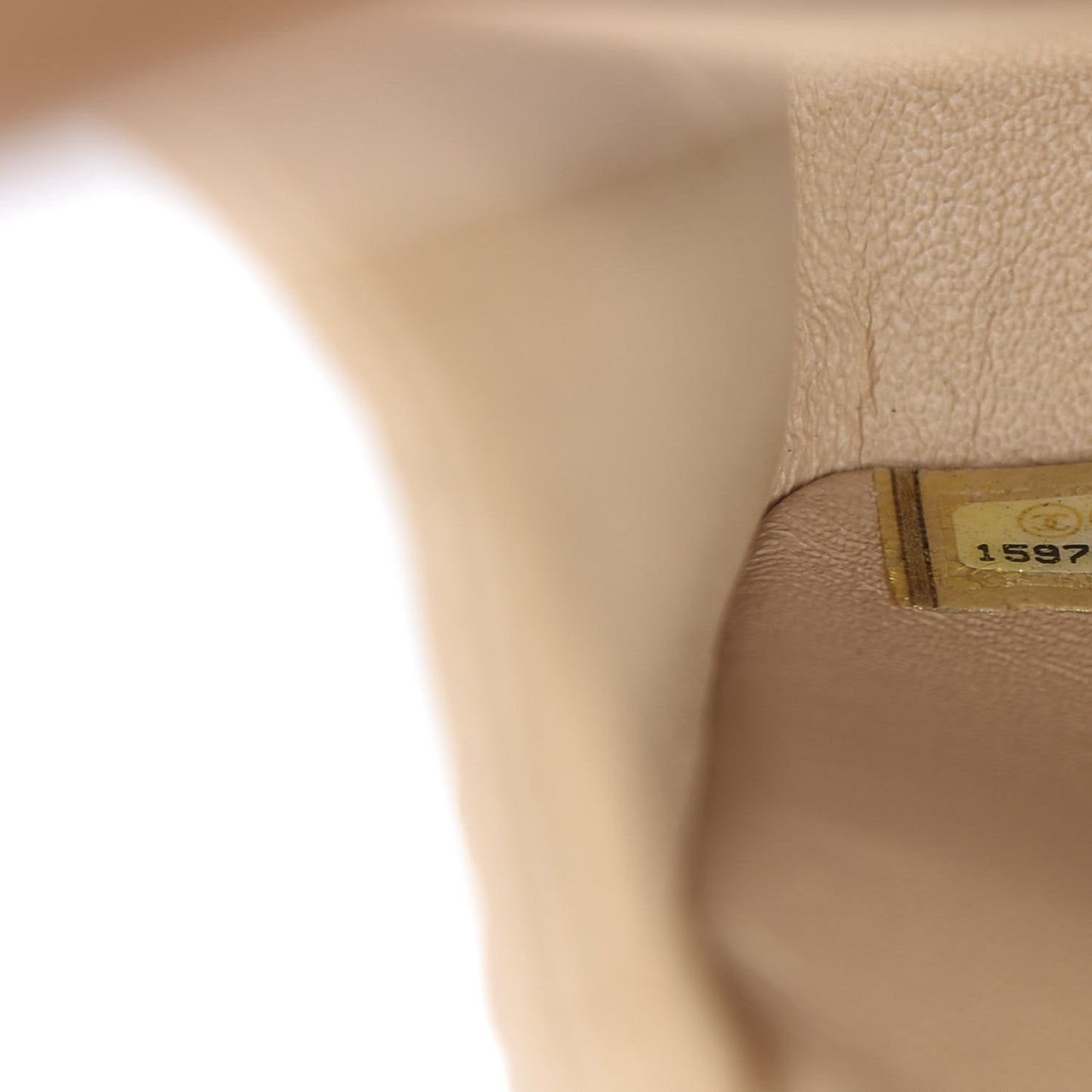 Lambskin Quilted Medium Double Flap Beige