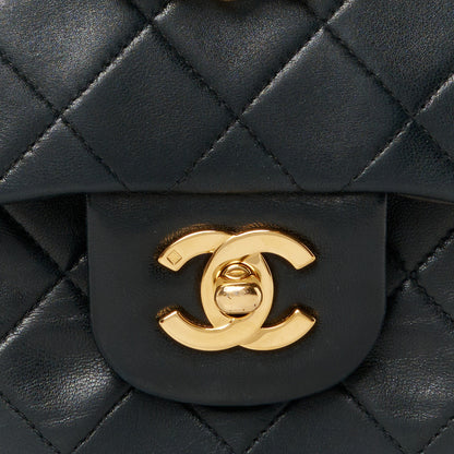 Chanel Lambskin Quilted Small Double Flap Black 10 of 14