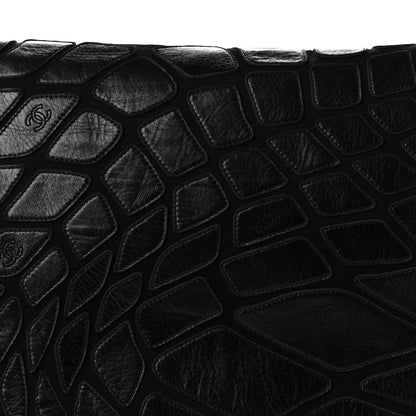 Chanel Lambskin Jersey Large Scales Flap Black 8 of 10
