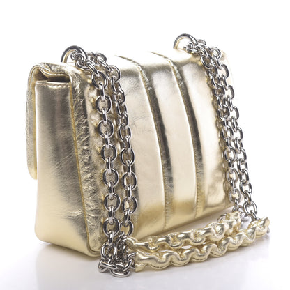 Tom Ford Metallic Soft Lambskin Quilted Small Natalia Chain Shoulder Bag Gold 3 of 11