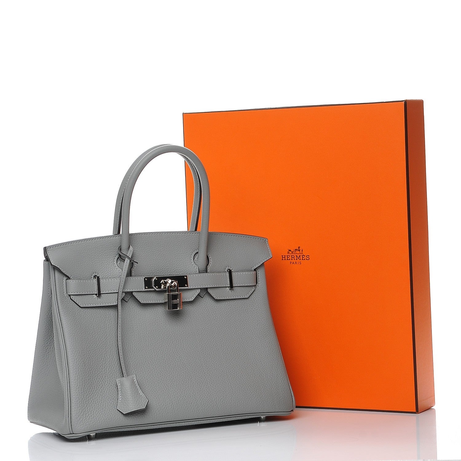 Hermes Togo Birkin 30 Gris Mouette 26 of 26
