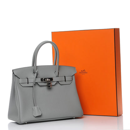 Hermes Togo Birkin 30 Gris Mouette 26 of 26