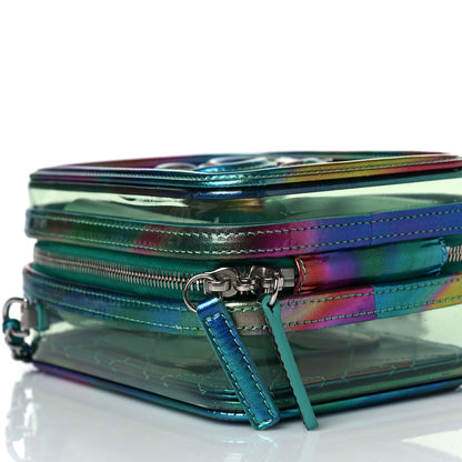 Chanel PVC Patent Calfskin Patent Lambskin Vertical Vanity Case Green 7 of 9