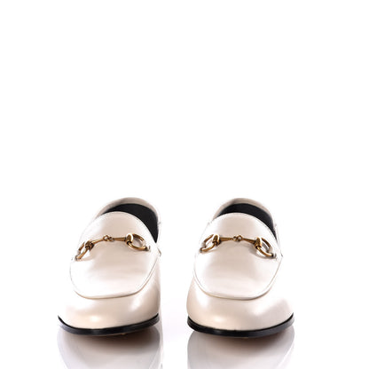 Gucci Lambskin Womens Brixton Horsebit Loafers 37 Mystic White 3 of 11