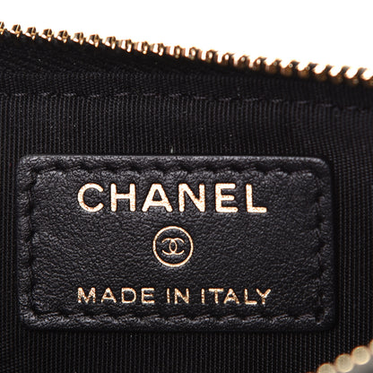 Chanel Caviar Camellia Embossed Classic Flat Wallet Pouch Black 6 of 7