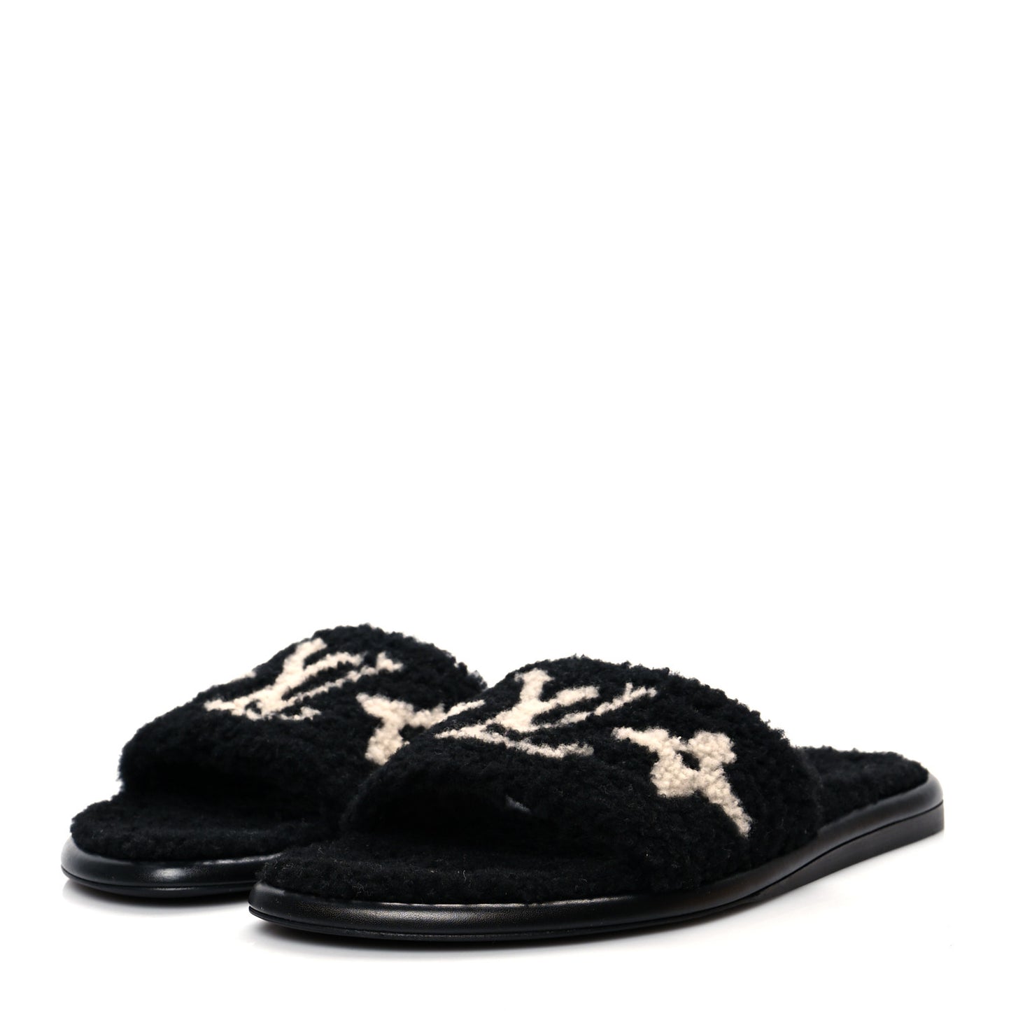 Shearling Magnetic Flat Mule 41 Black