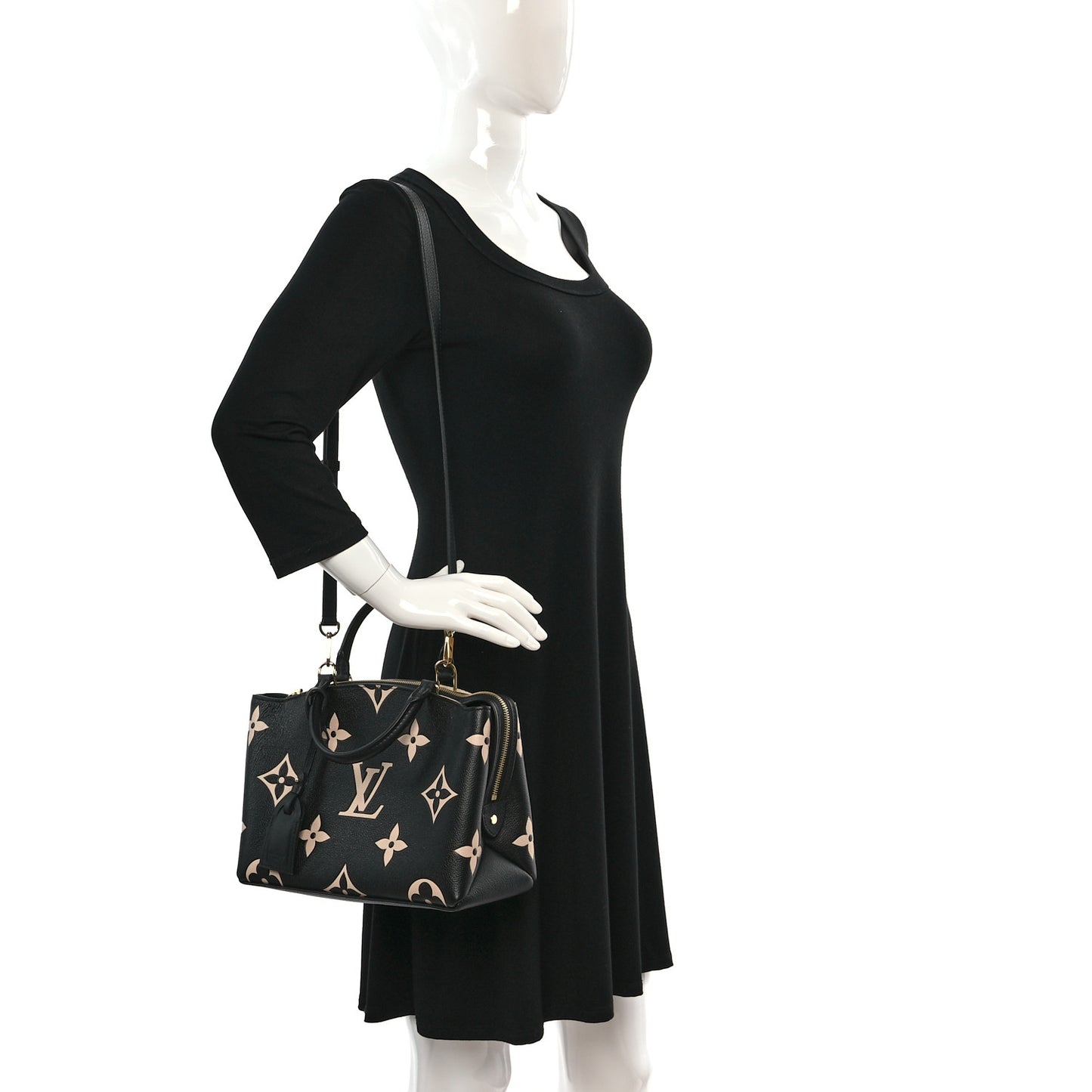 LOUIS VUITTON Empreinte Monogram Giant Petit Palais Black Beige