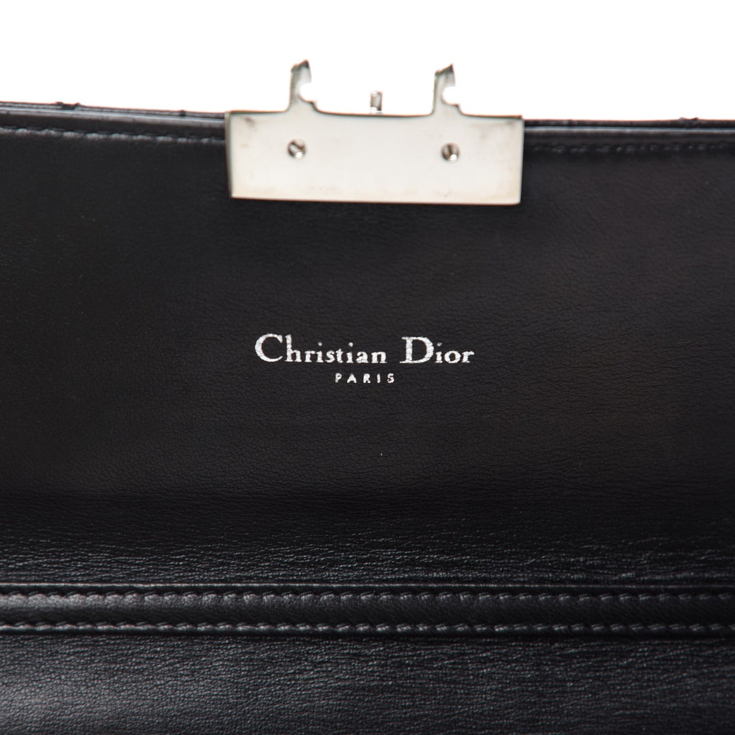 Lambskin Cannage Miss Dior Chain Wallet Black