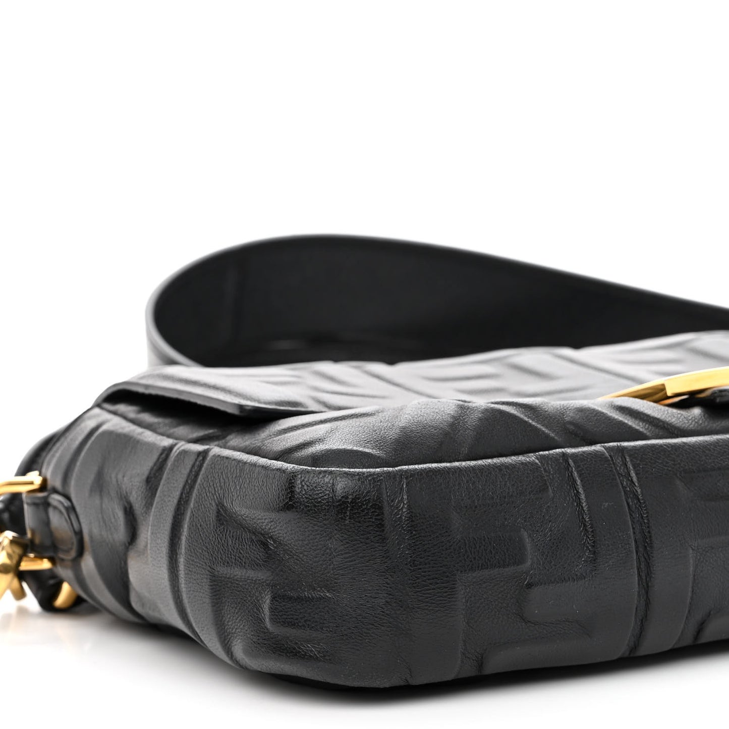 Nappa FF 1974 Embossed Baguette Black