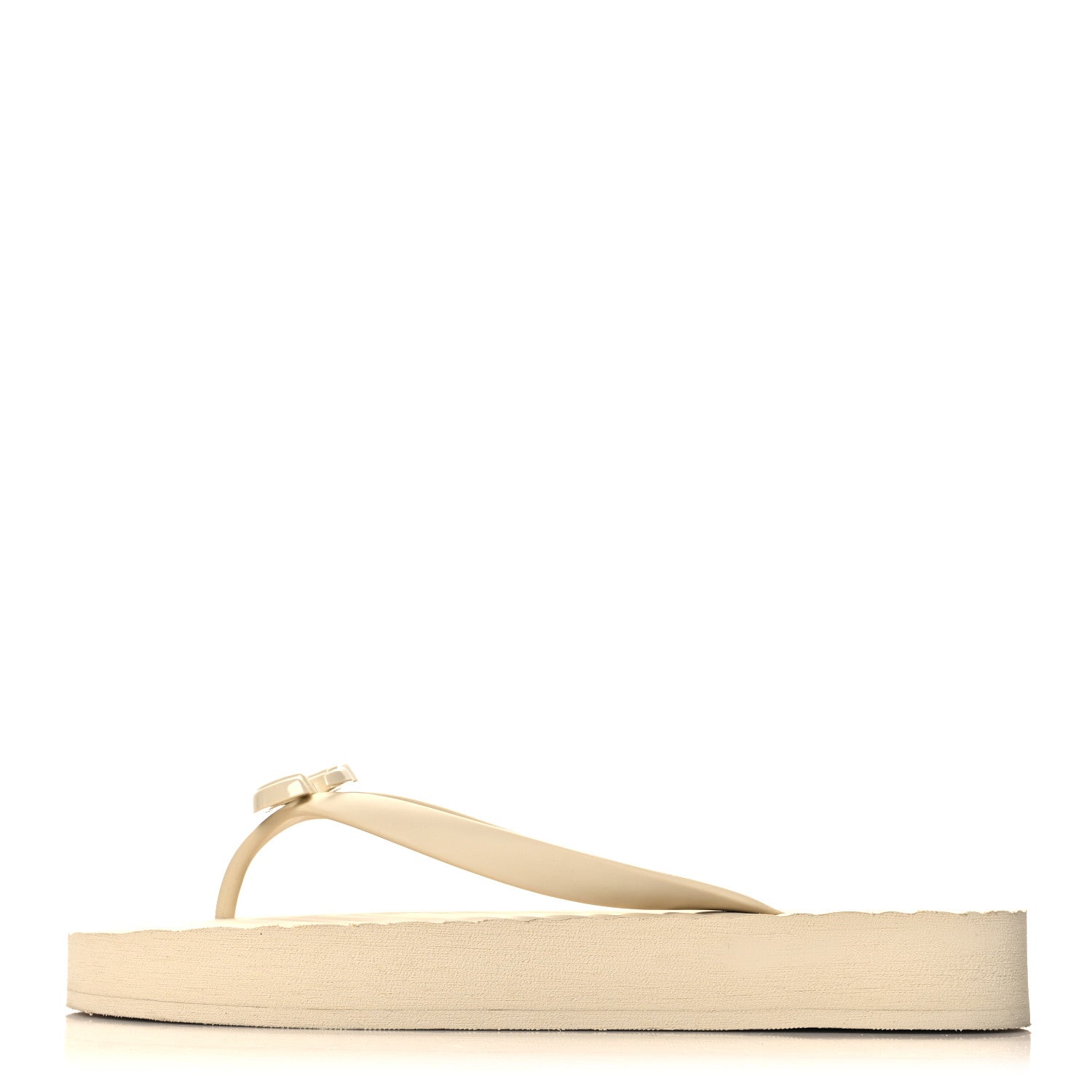 Gucci Rubber Chevron Womens GG Thong Sandals 41 Mystic White 1 of 9