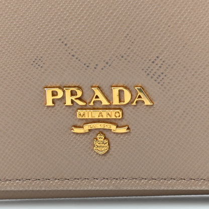 Prada Saffiano Metal Continental Flap Wallet Cammeo 7 of 8