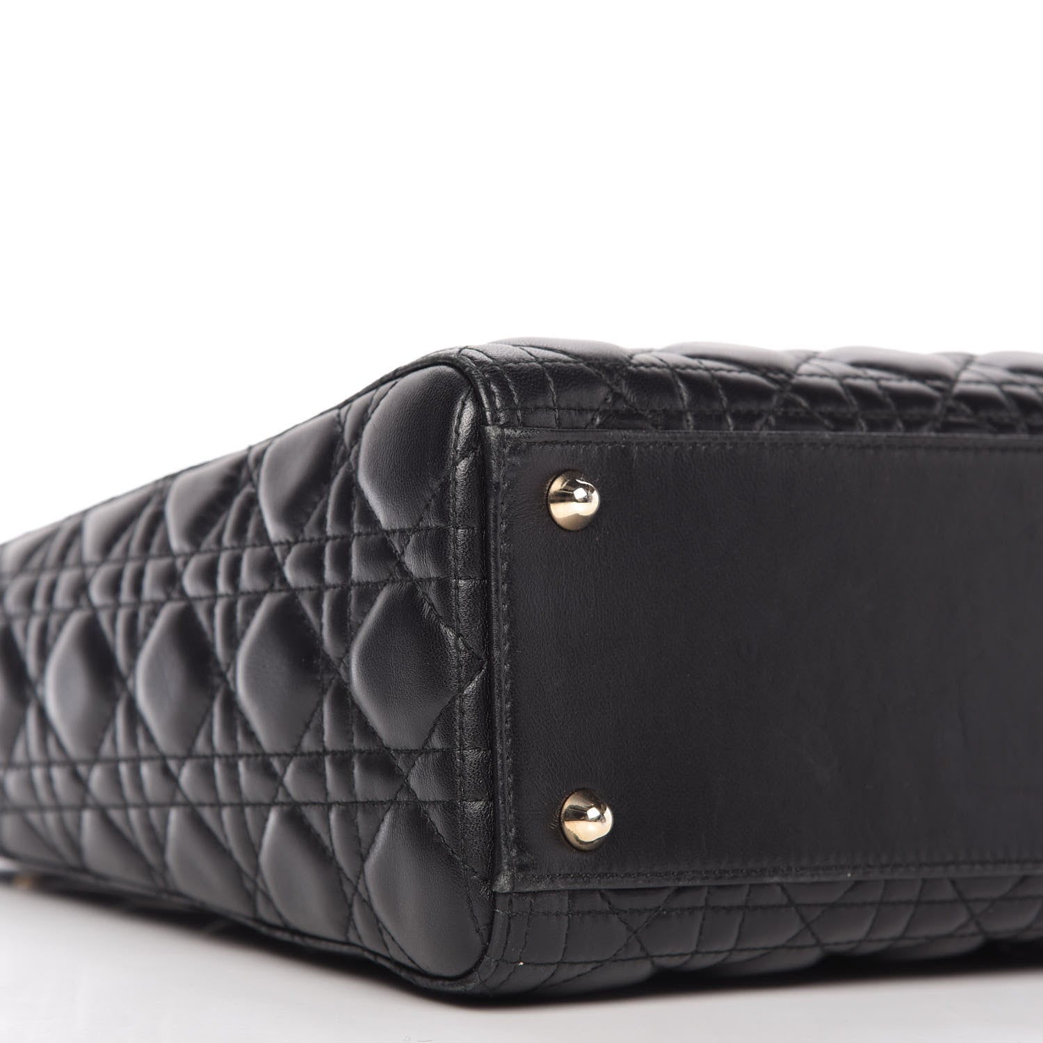 Christian Dior Lambskin Cannage Large Lady Dior Black 6 of 10