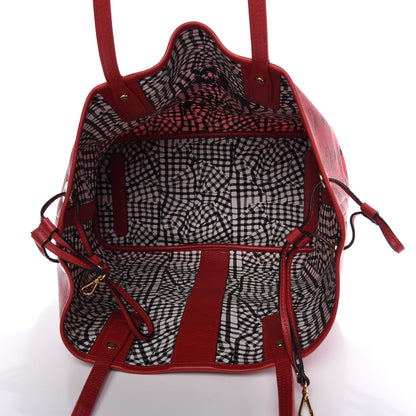 MCM Visetos Medium Liz Reversible Shopper Tote Ruby Red 7 of 11