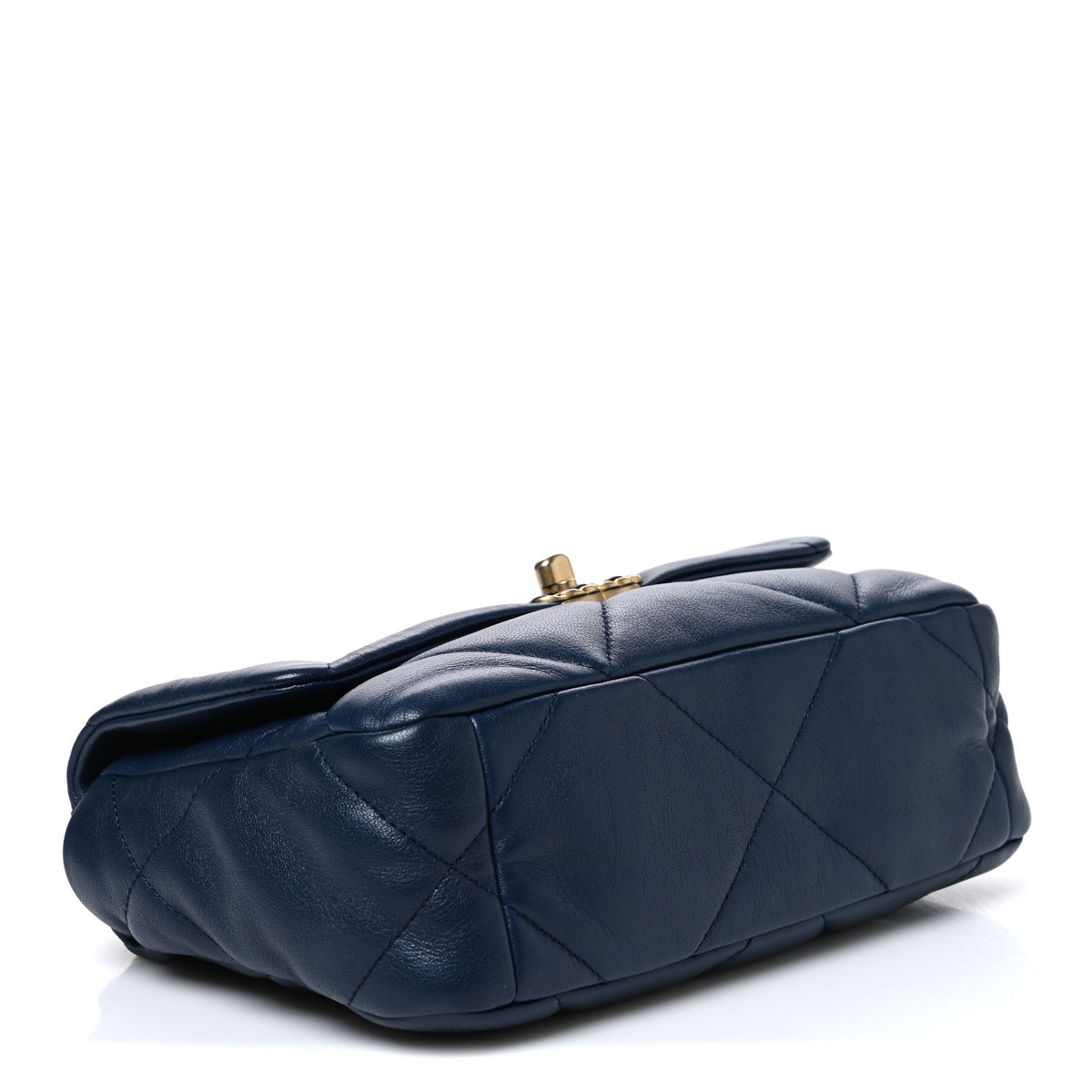 Chanel Lambskin Quilted Medium Chanel 19 Flap Navy Blue 4 of 10