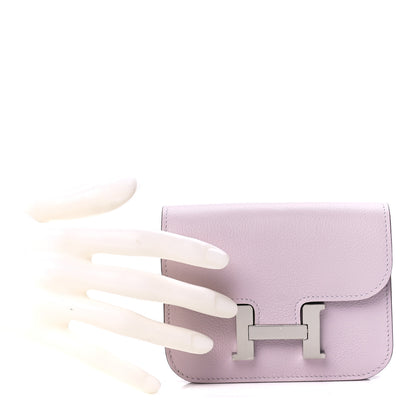Hermes Evercolor Constance Slim Wallet Mauve Pale 3 of 15