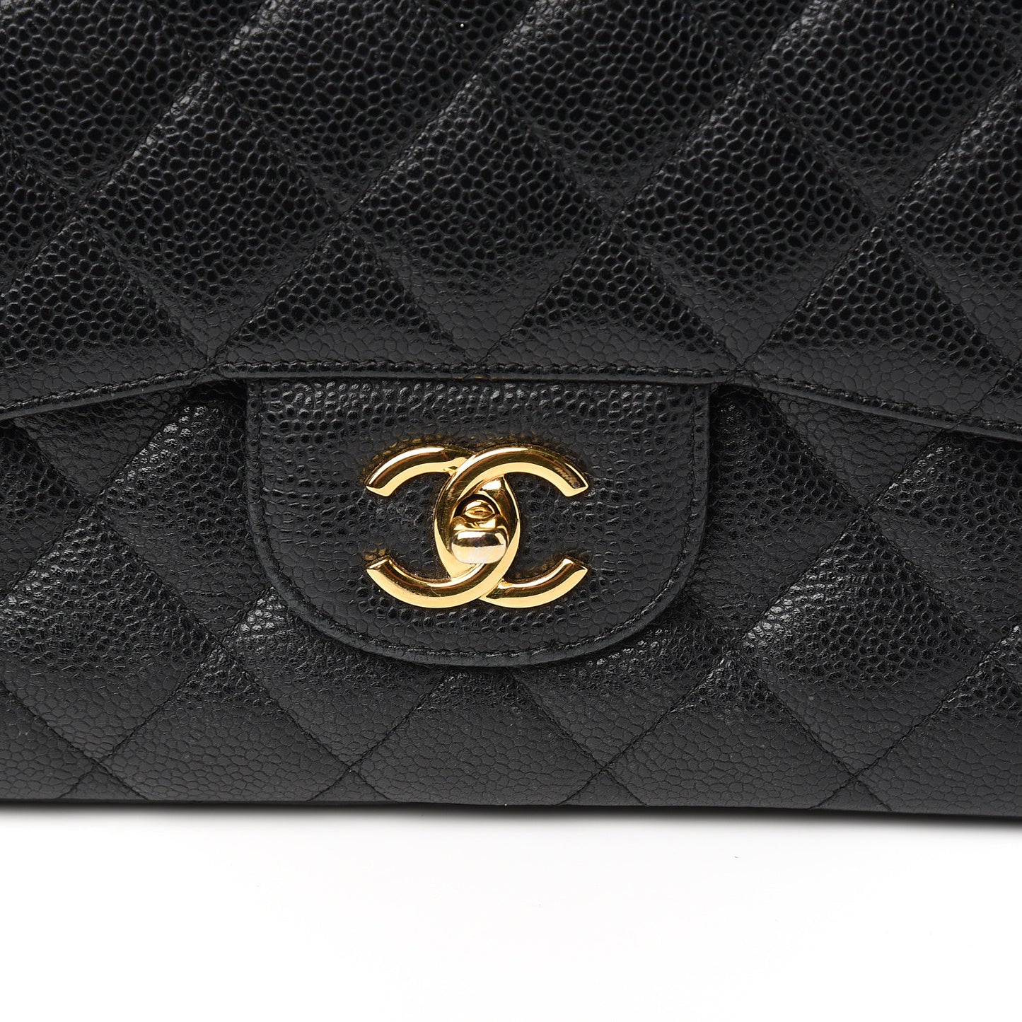 Caviar Quilted Jumbo Single Flap Black
