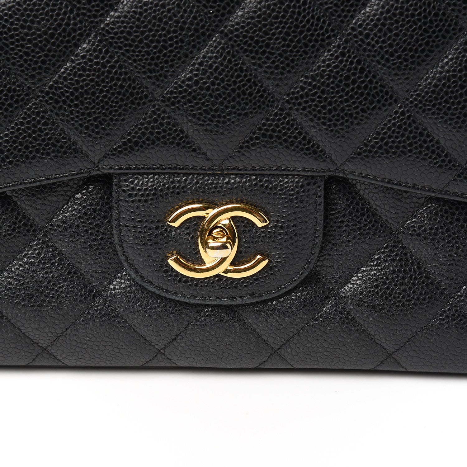 Chanel Caviar Quilted Jumbo Single Flap Black 11 of 12