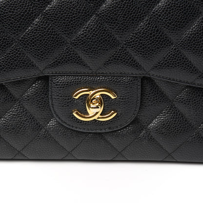 Chanel Caviar Quilted Jumbo Single Flap Black 11 of 12