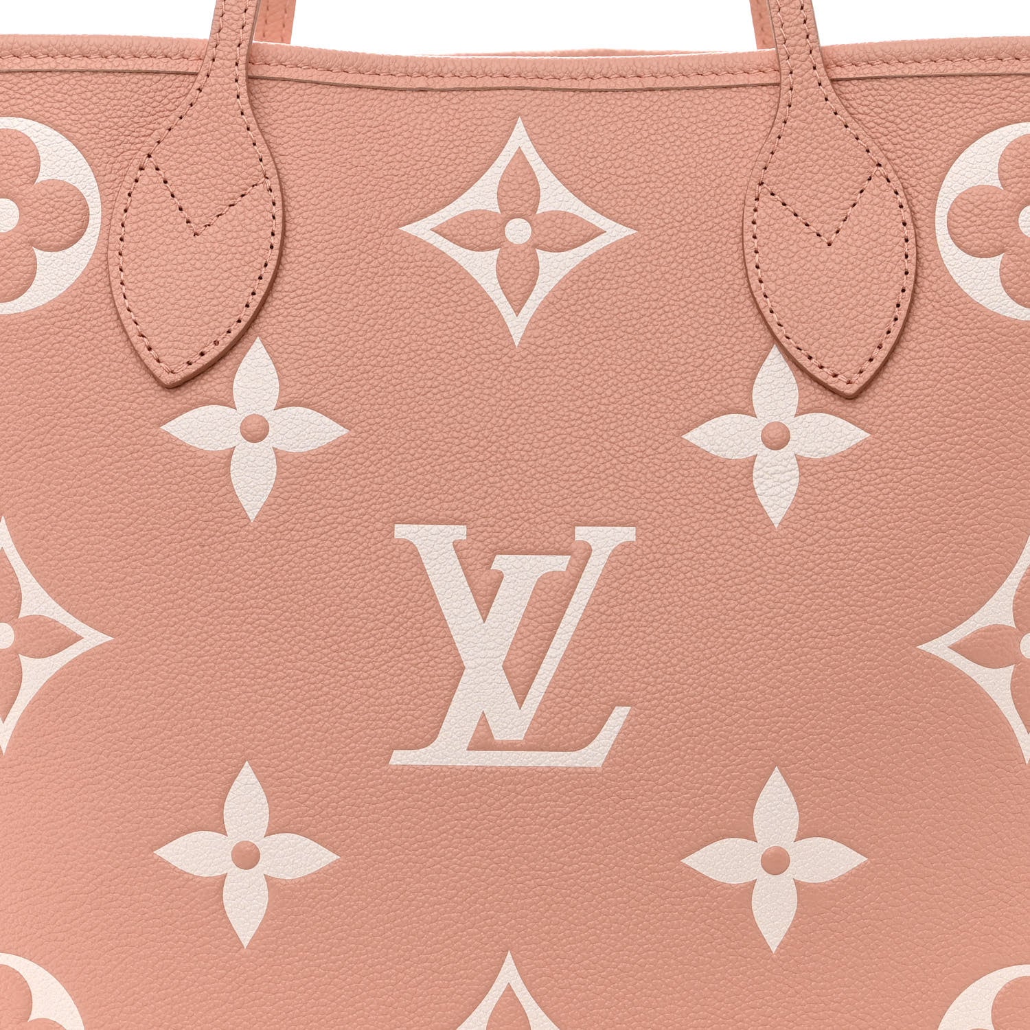 Louis Vuitton Empreinte Monogram Giant Neverfull MM Trianon Pink Cream 9 of 11